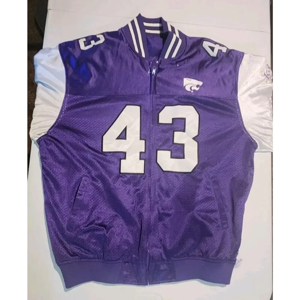 K State Wildcats Extreme Fanz Size 2XL Reversible Jacket Jersey Coat XXL